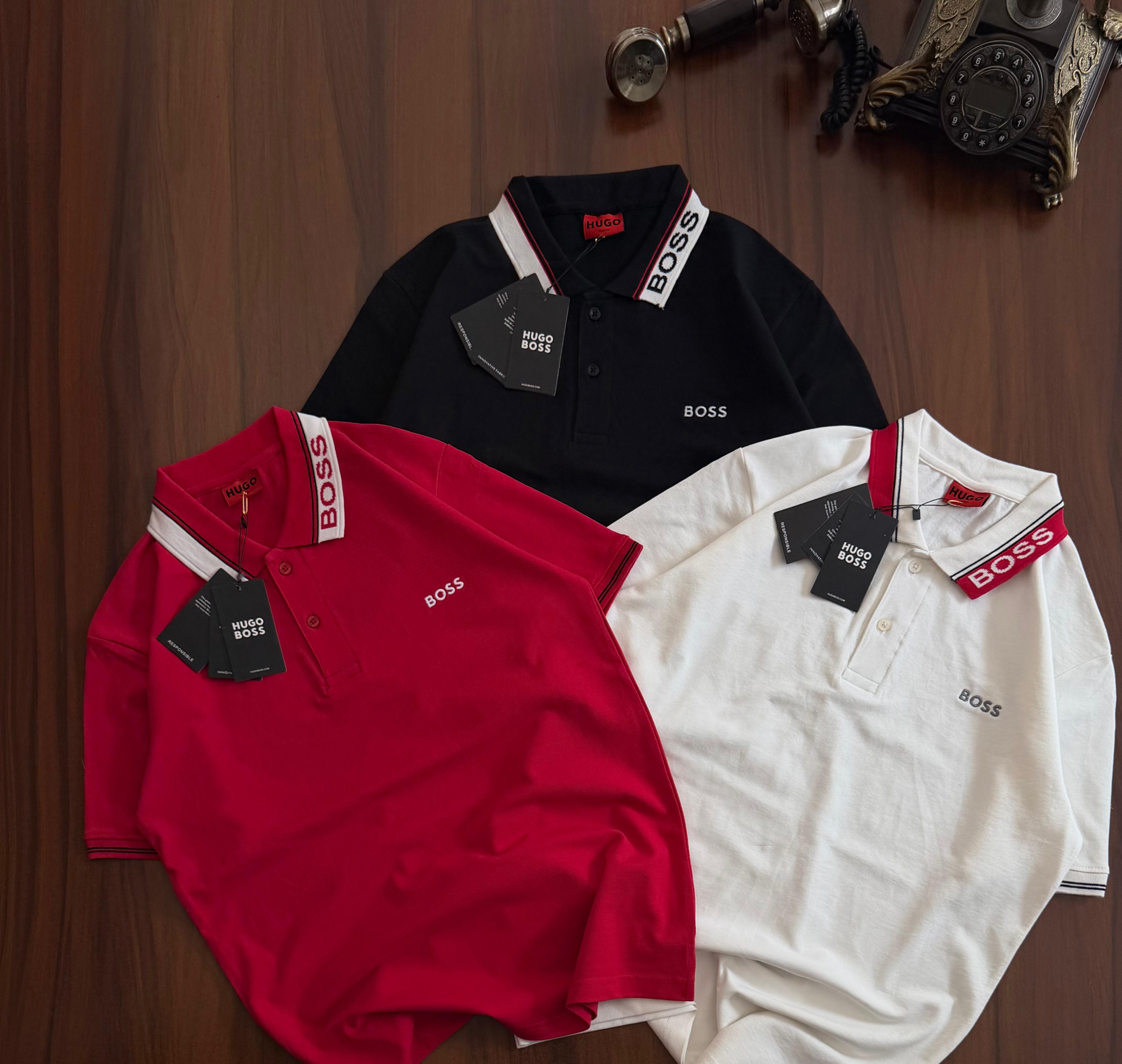 Elite Signature Collar Big Size Polo T-Shirt