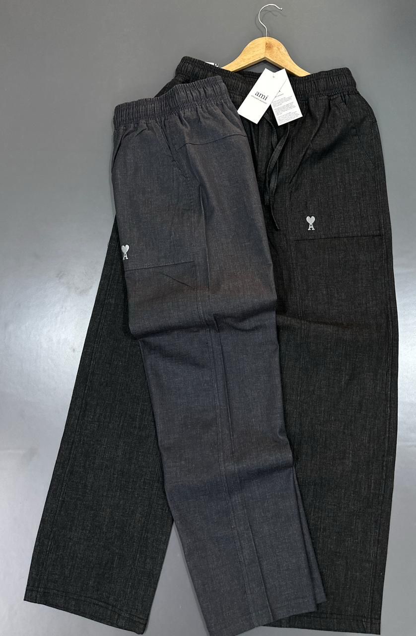 Denim Luxe Track Pants – Straight Fit Street Edition