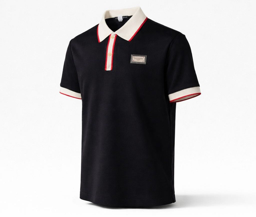 Milano Crest Luxe Polo – Contrast Collar Edition