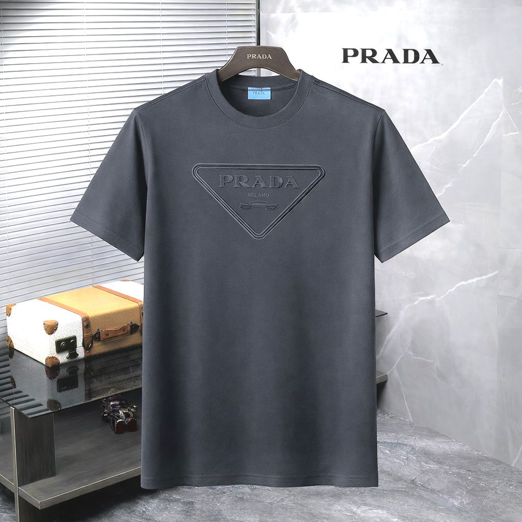 Luxe Leather Emblem Crew Neck Tee