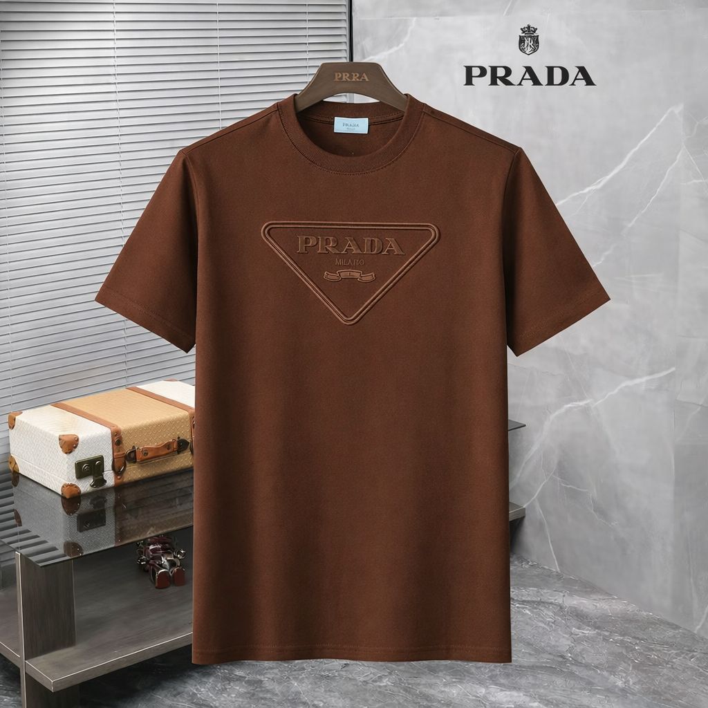Luxe Leather Emblem Crew Neck Tee