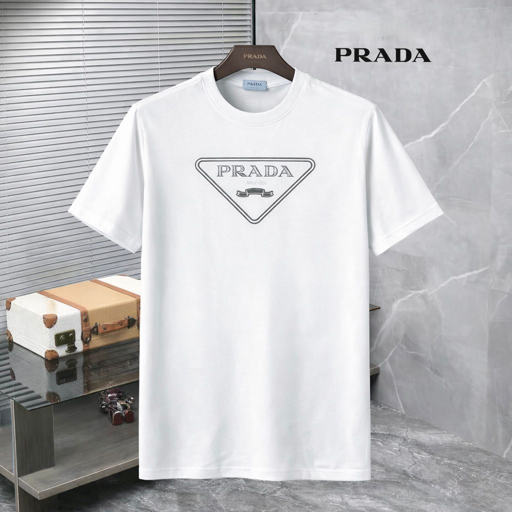 Luxe Leather Emblem Crew Neck Tee