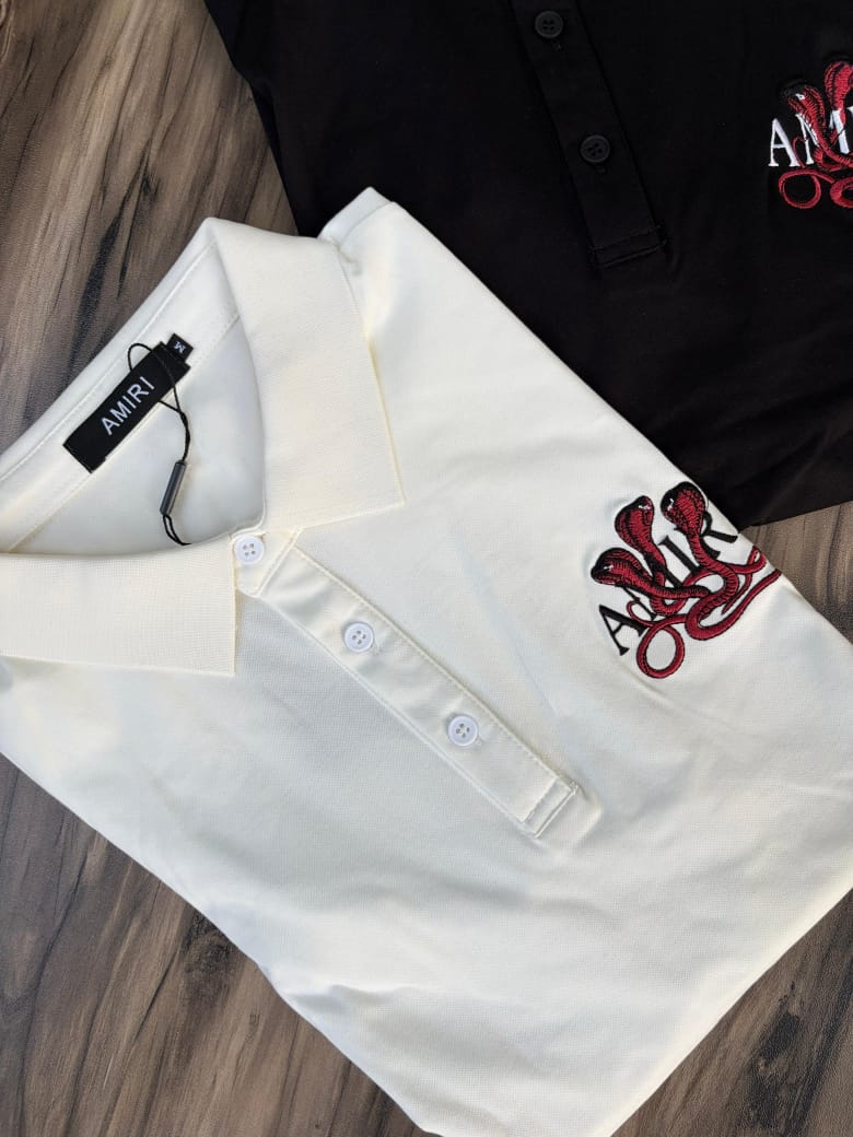 Signature Snake Embroidery Slim-Fit Polo