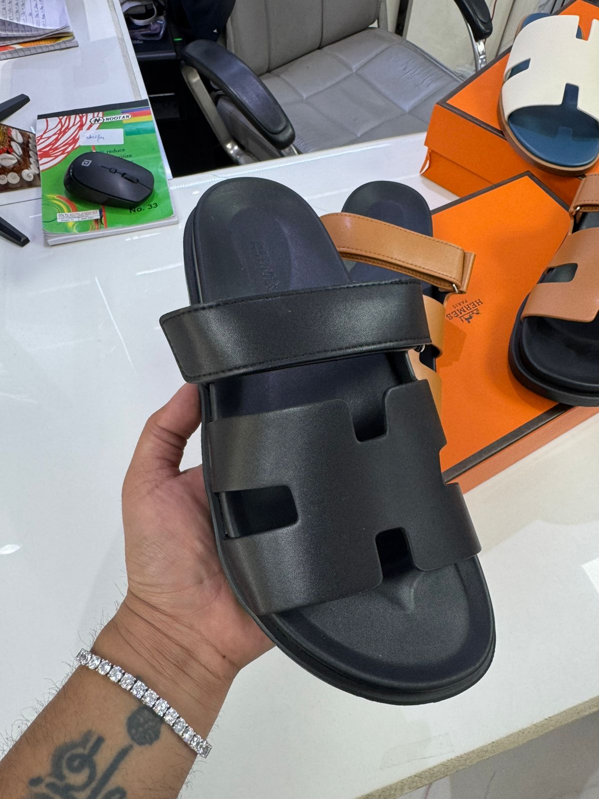 Elite Chypre Double-Strap Luxury Sandals