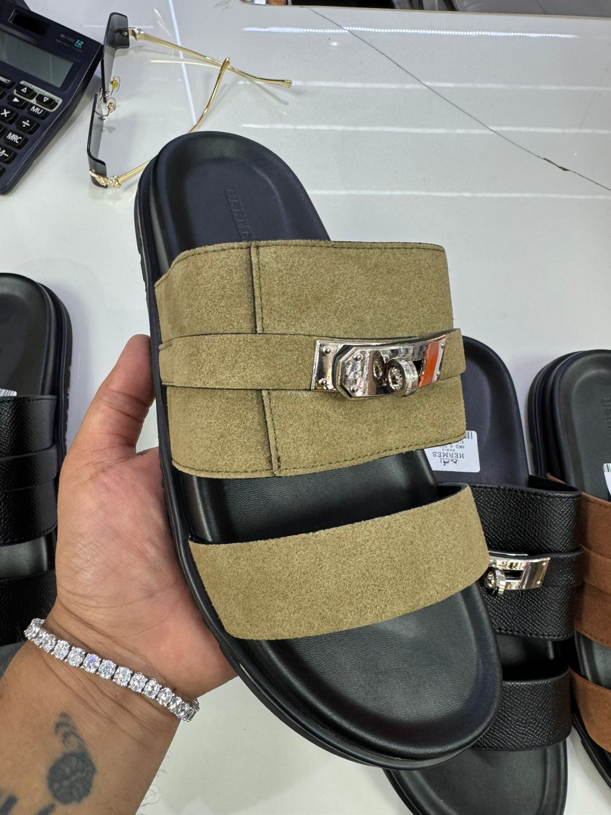 Luxe Dual-Strap Buckle Sandals