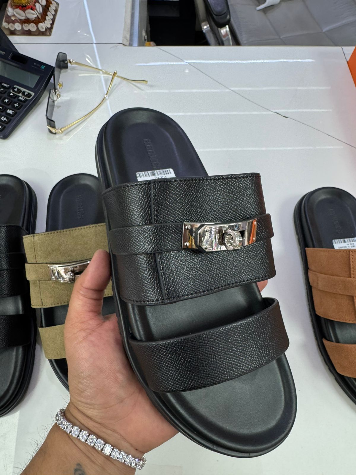 Luxe Dual-Strap Buckle Sandals
