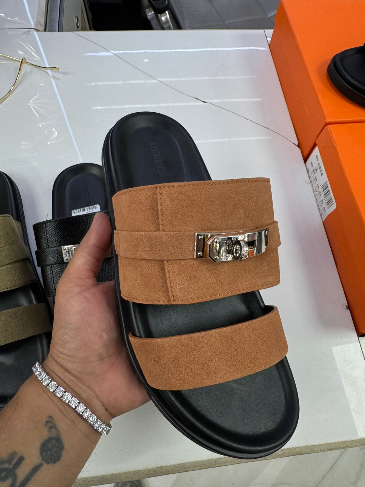 Luxe Dual-Strap Buckle Sandals