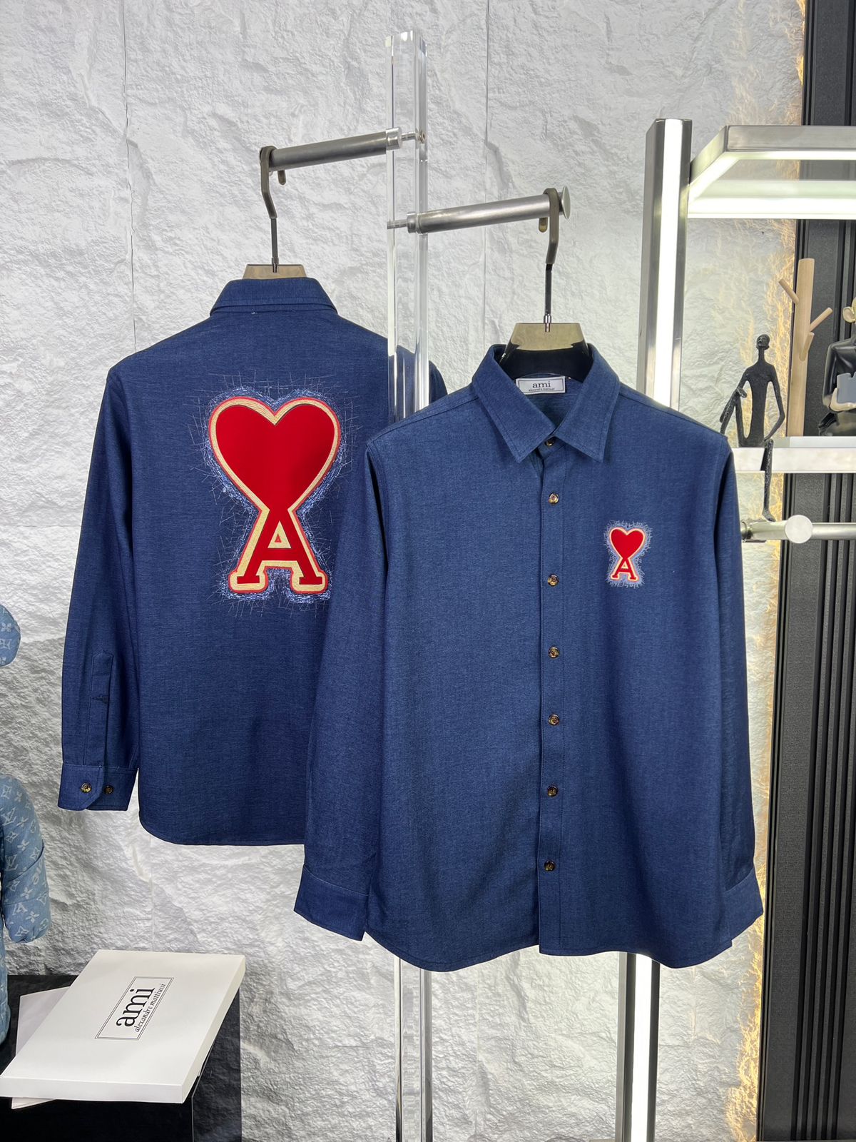 Heart Patch Korean Denim Shirt – Summer Edition