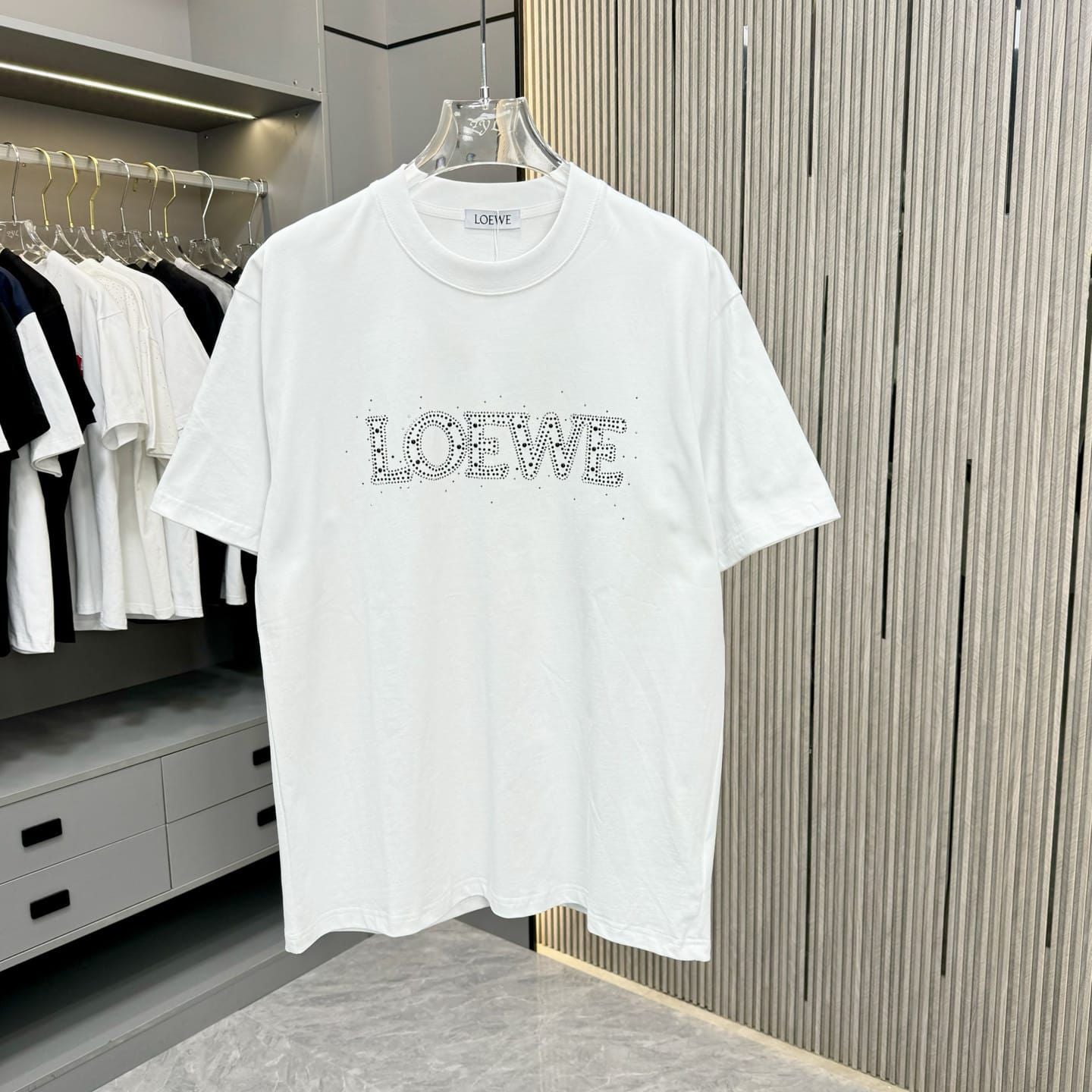 Premium Crystal Logo Crew Neck T-Shirt
