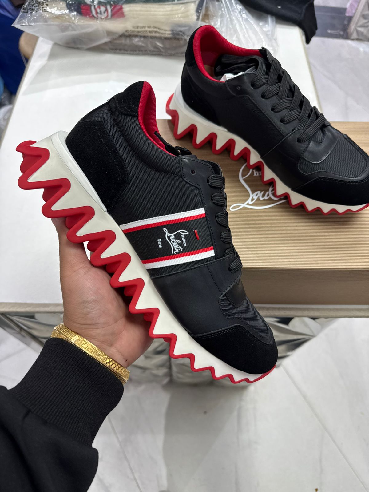 Zig-Zag Sole Premium Designer Sneakers