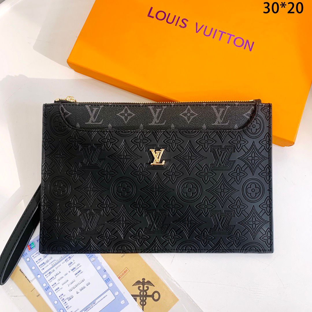 Embossed Monogram Luxe Hand Pouch (Signature Edition)