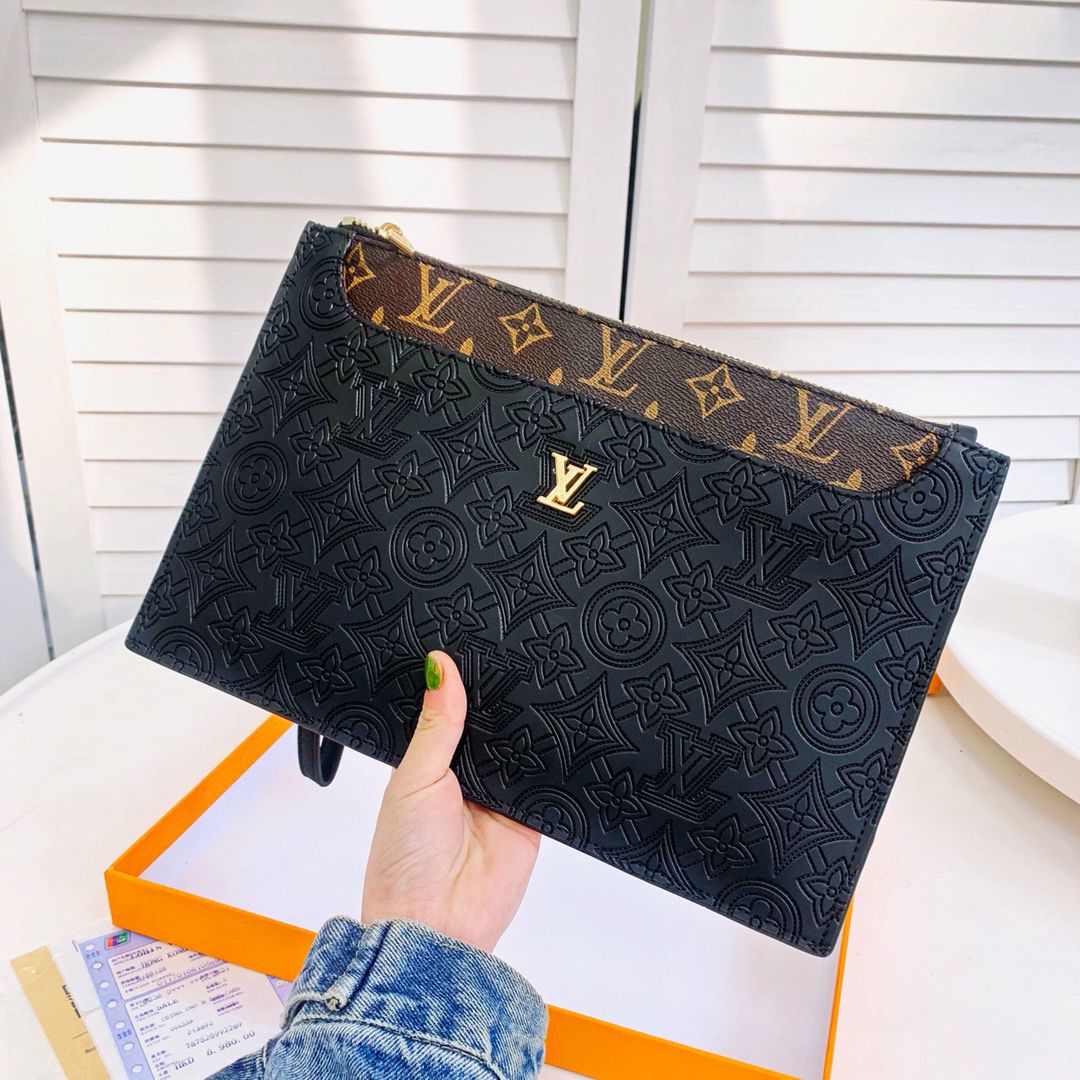 Embossed Monogram Luxe Hand Pouch (Signature Edition)