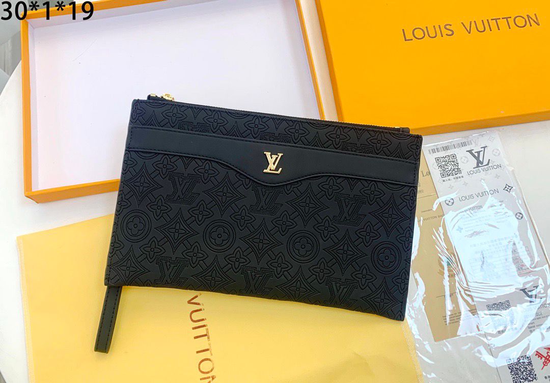 Embossed Monogram Luxe Hand Pouch (Signature Edition)