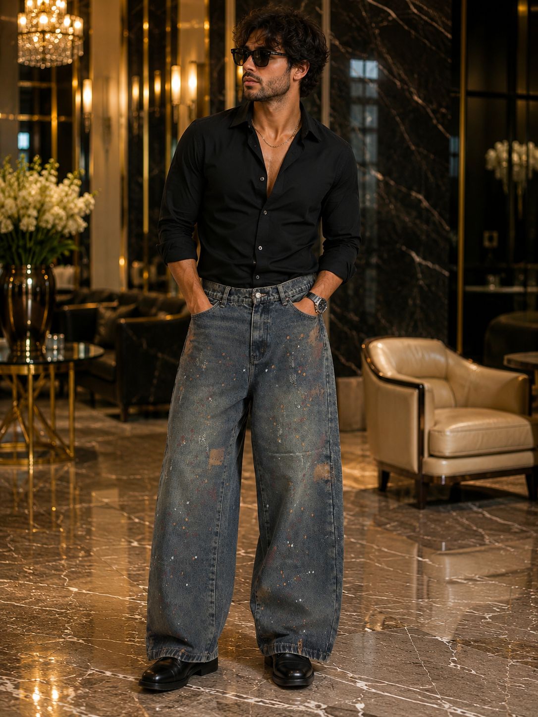Urban Graffiti Baggy Denim