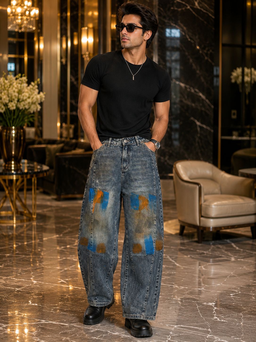 Urban Graffiti Baggy Denim