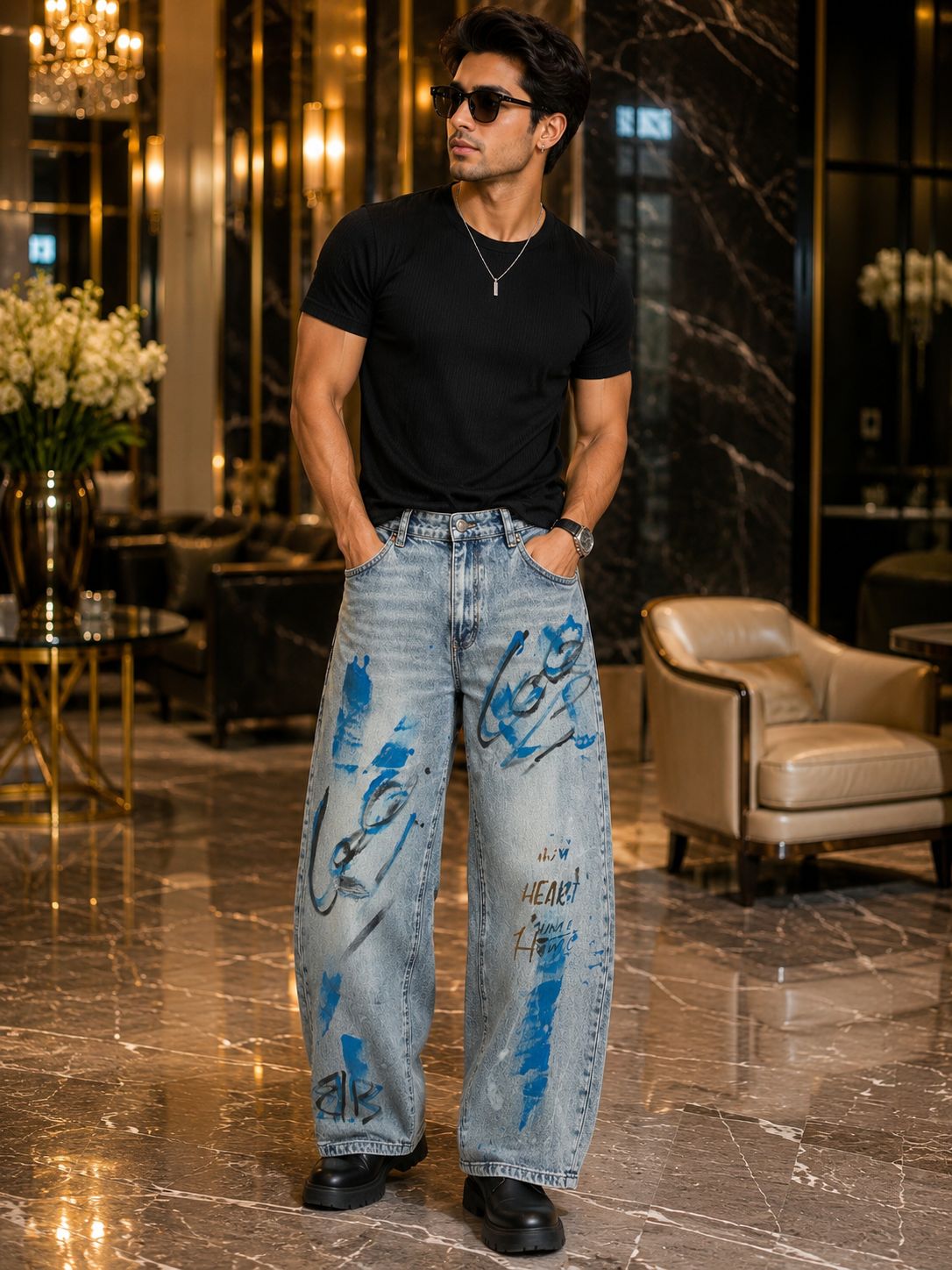 Urban Graffiti Baggy Denim