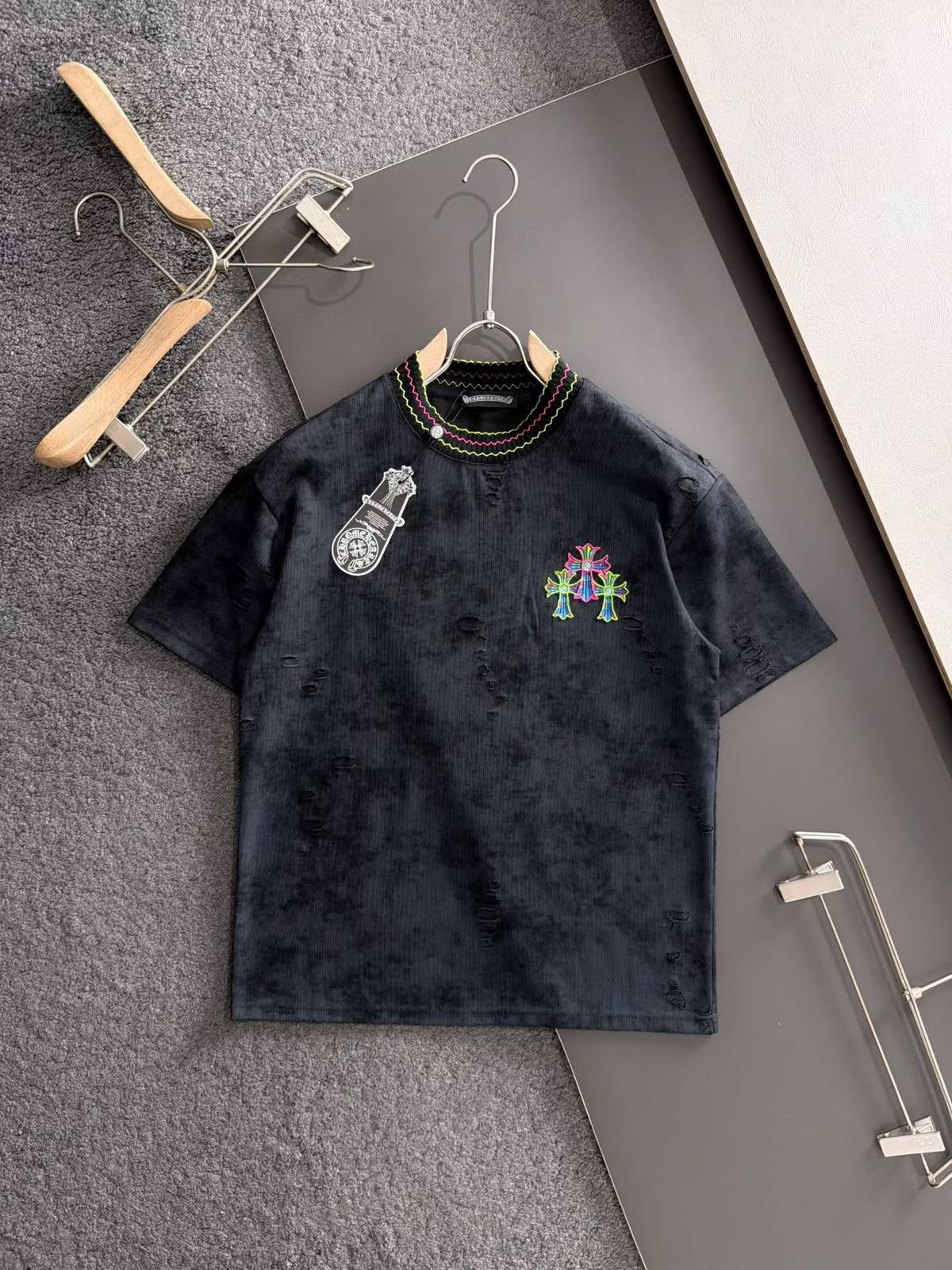 Neon Crest Distressed Club Tee