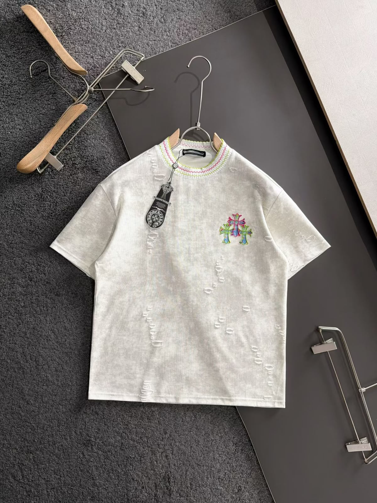 Neon Crest Distressed Club Tee