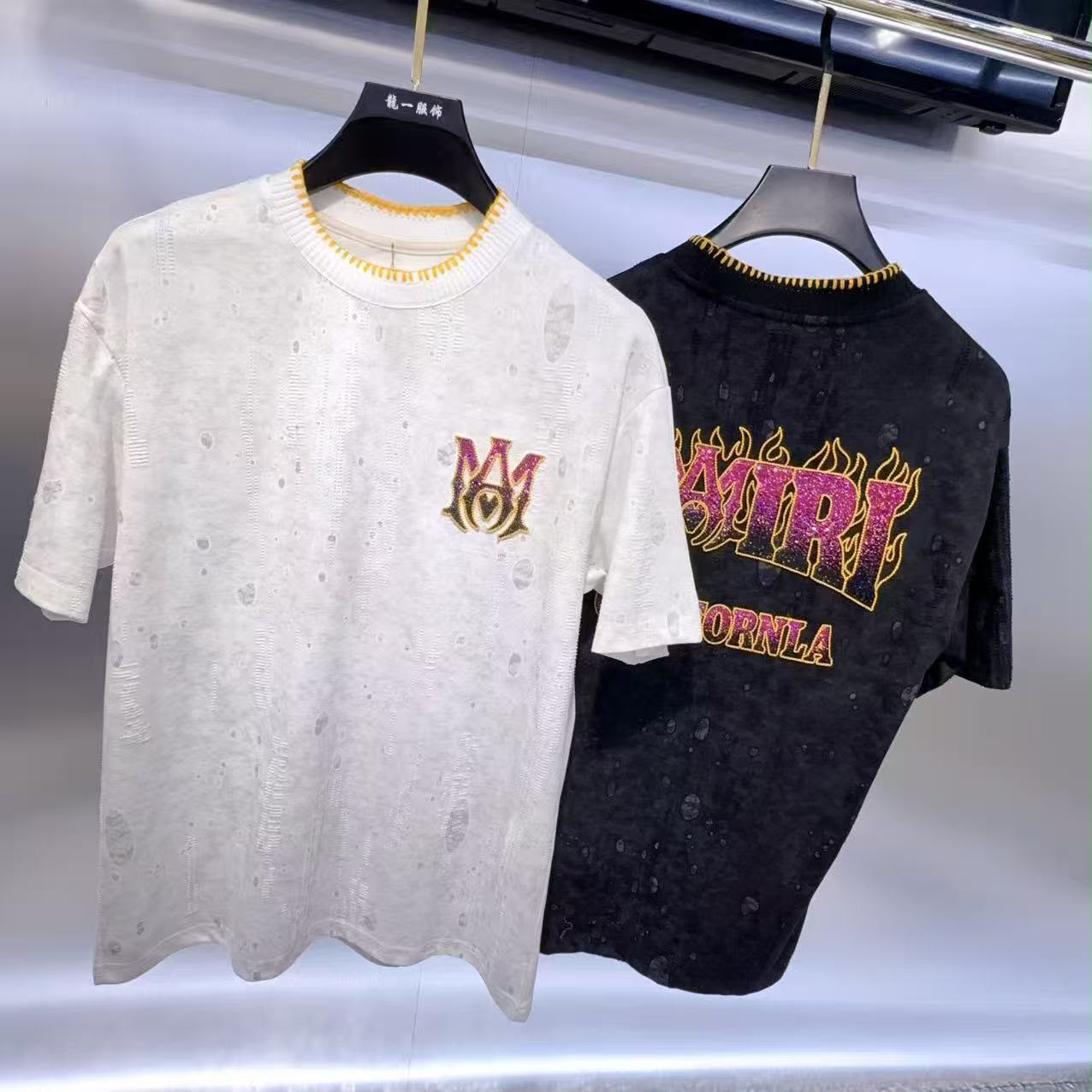 Vintage Flame Embroidered T-Shirt