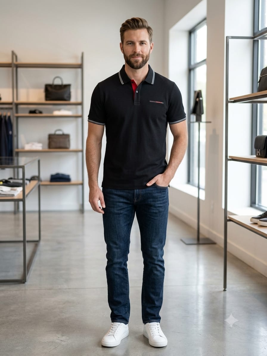 Premium Textured Polo T-Shirt