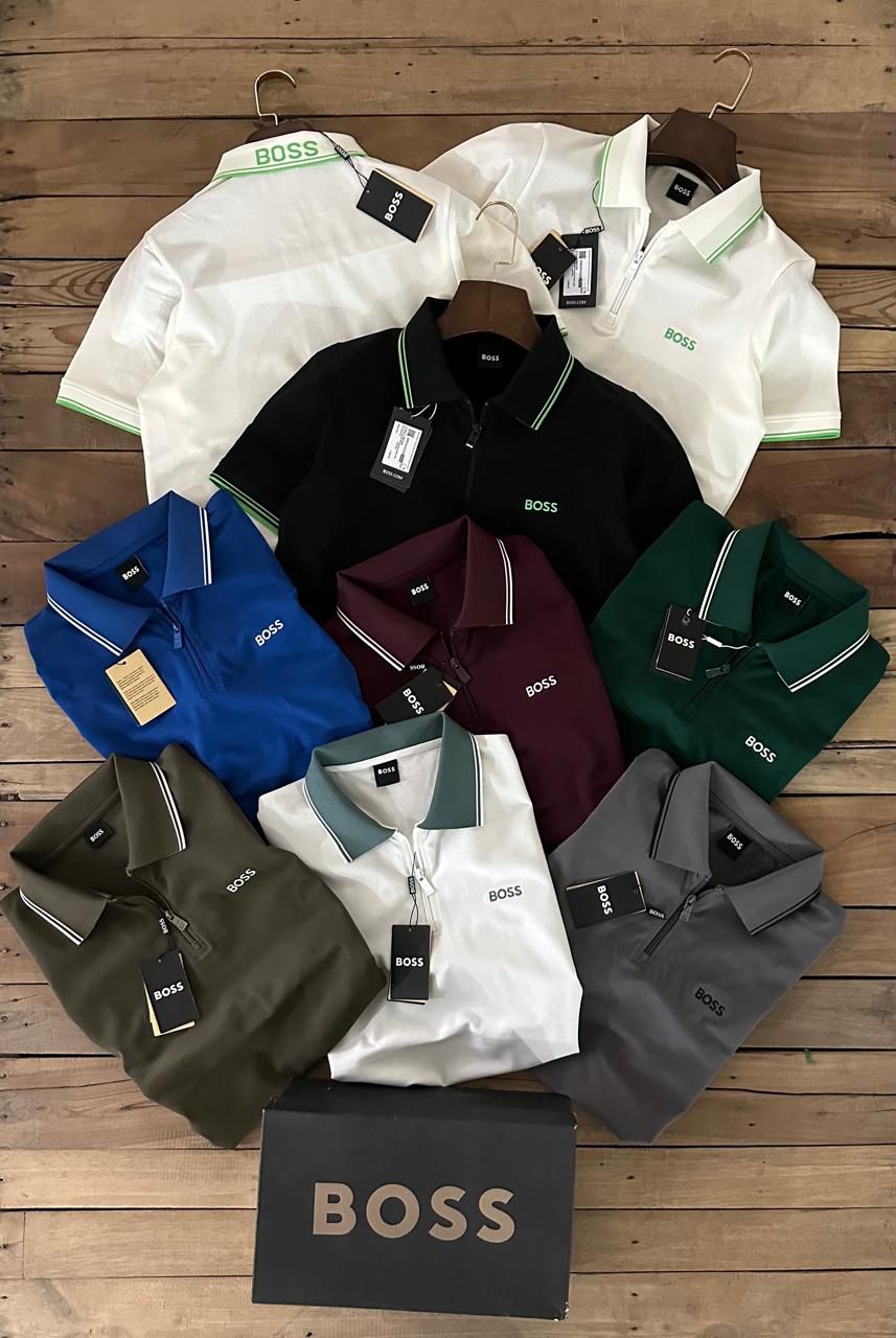 Premium Quarter-Zip Stretch Polo T-Shirt