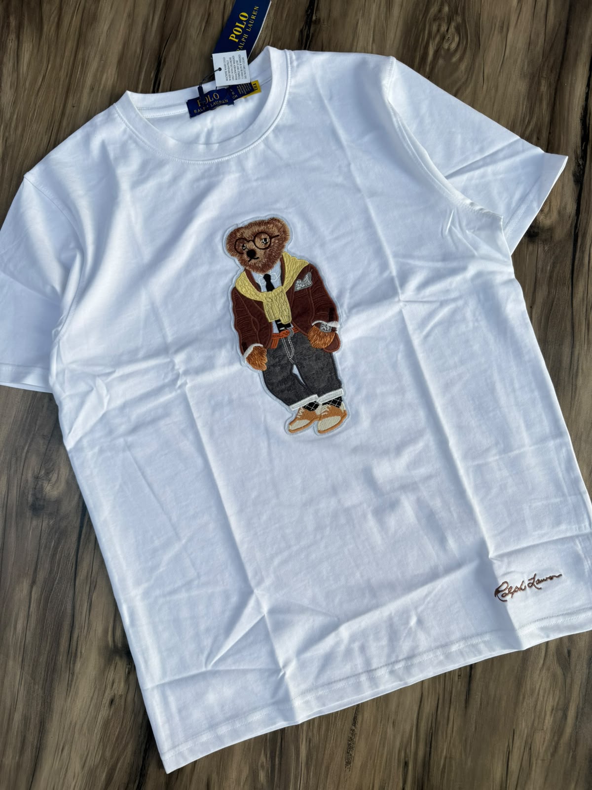 Premium Teddy Embroidered Stretch T-Shirt