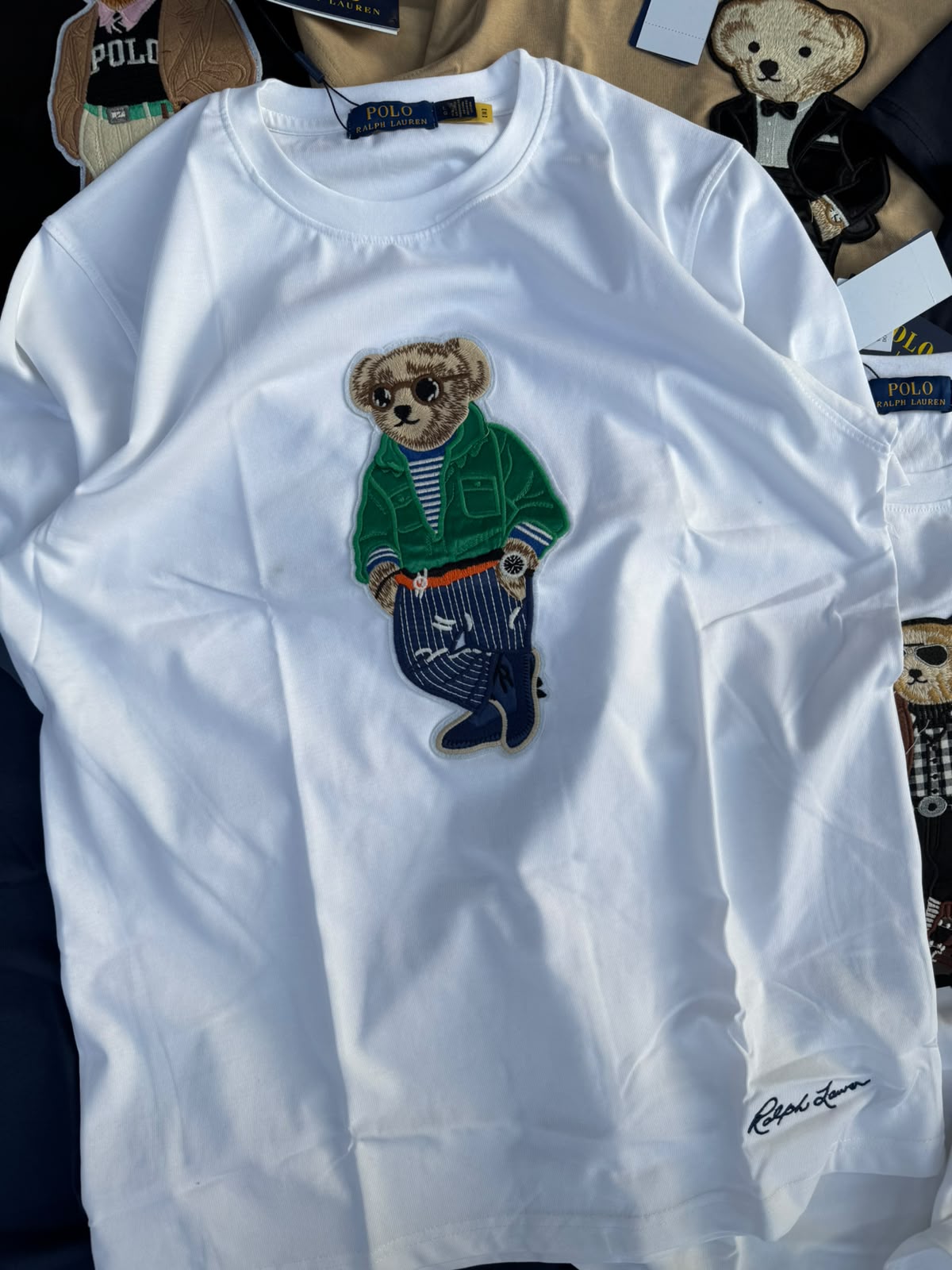 Premium Teddy Embroidered Stretch T-Shirt
