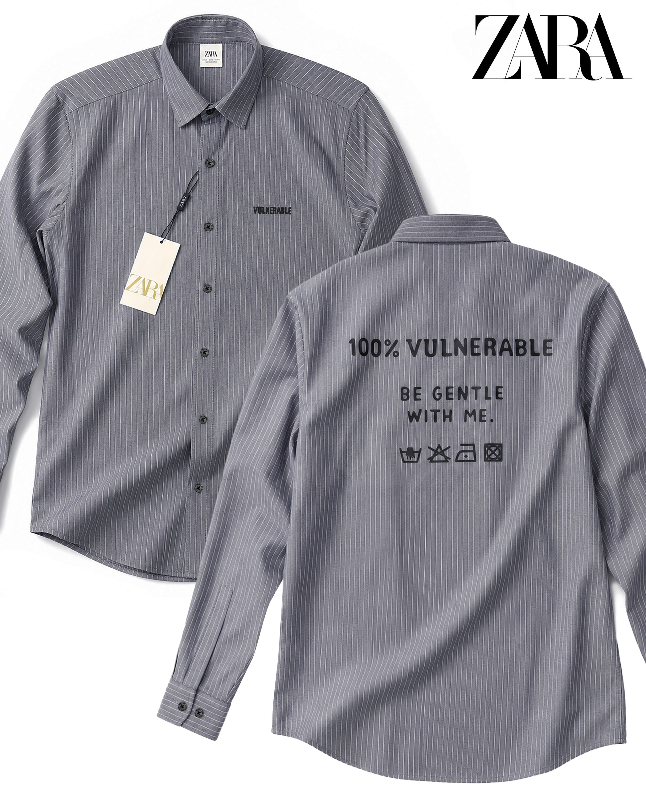 Premium Relaxed Fit Printed Striped Shirt