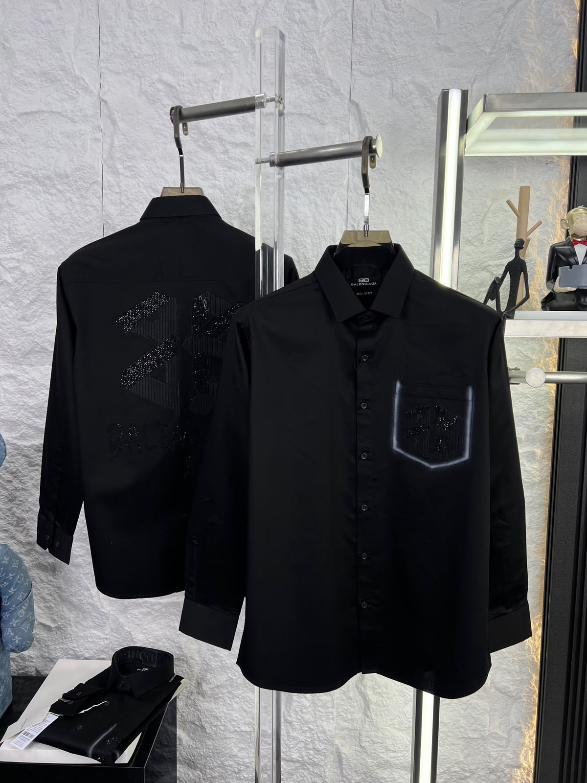 Premium Embroidered Cotton Satin Clubwear Shirt