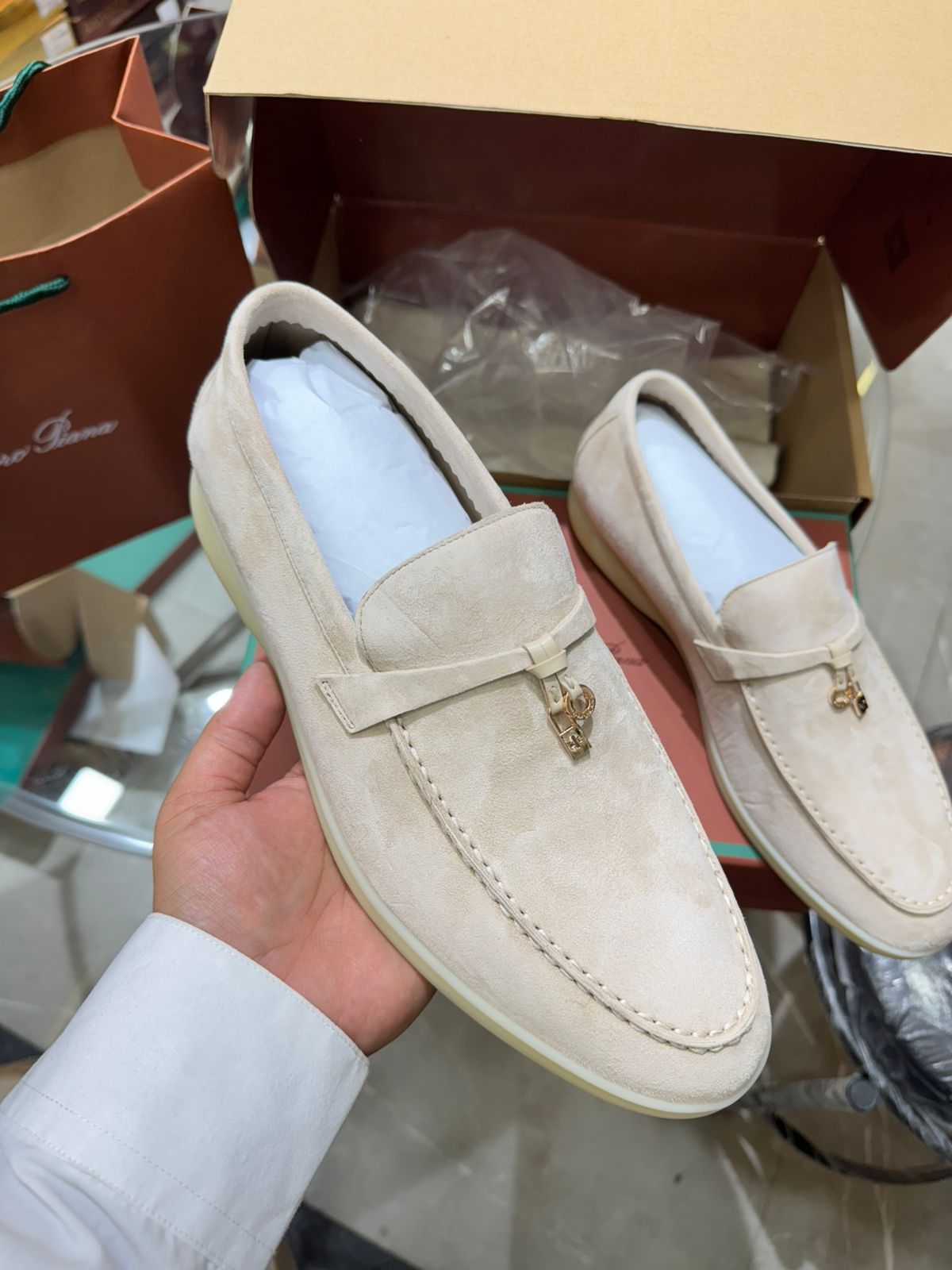 Premium Suede Charm Loafers