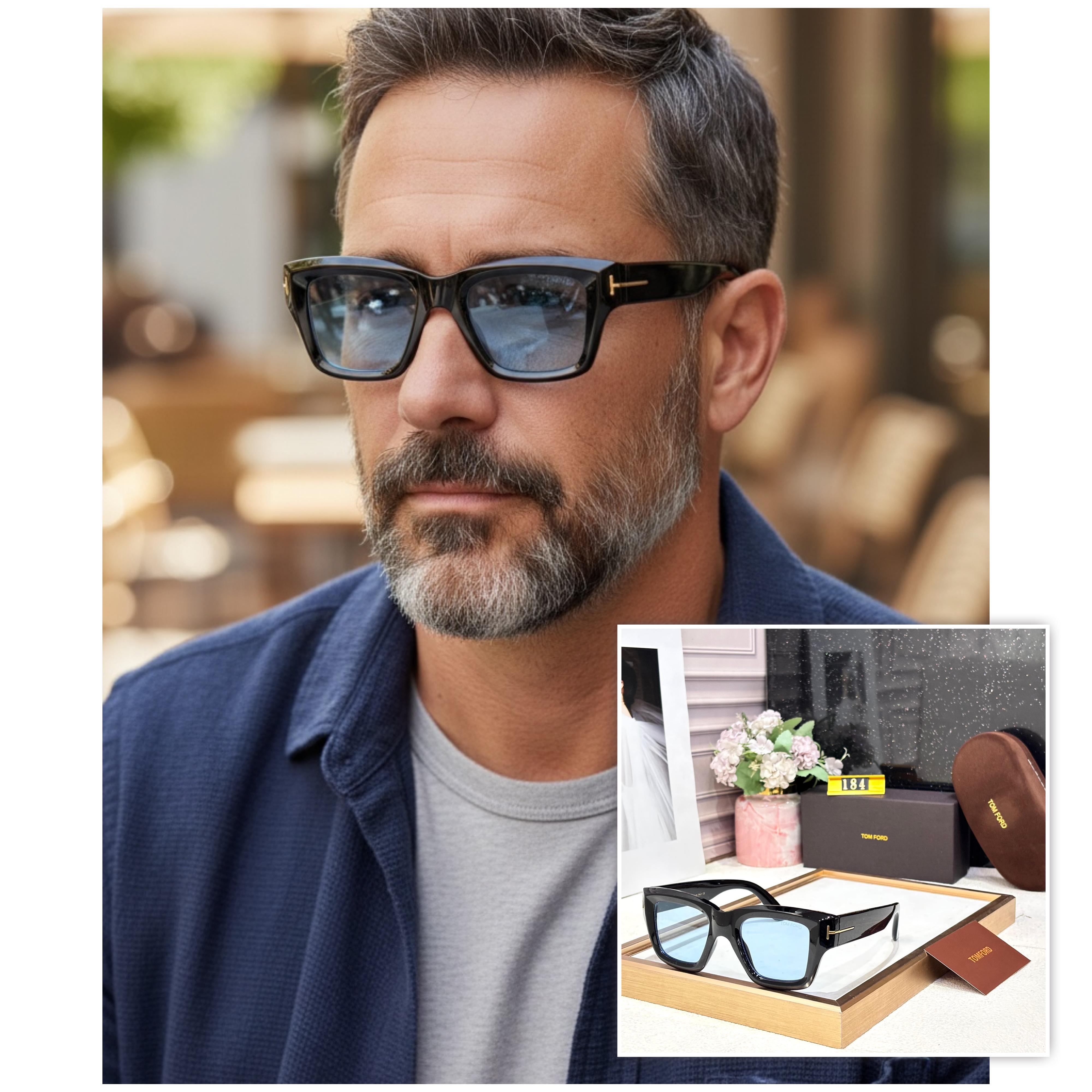 Midnight Edge UV-Protected Square Sunglasses