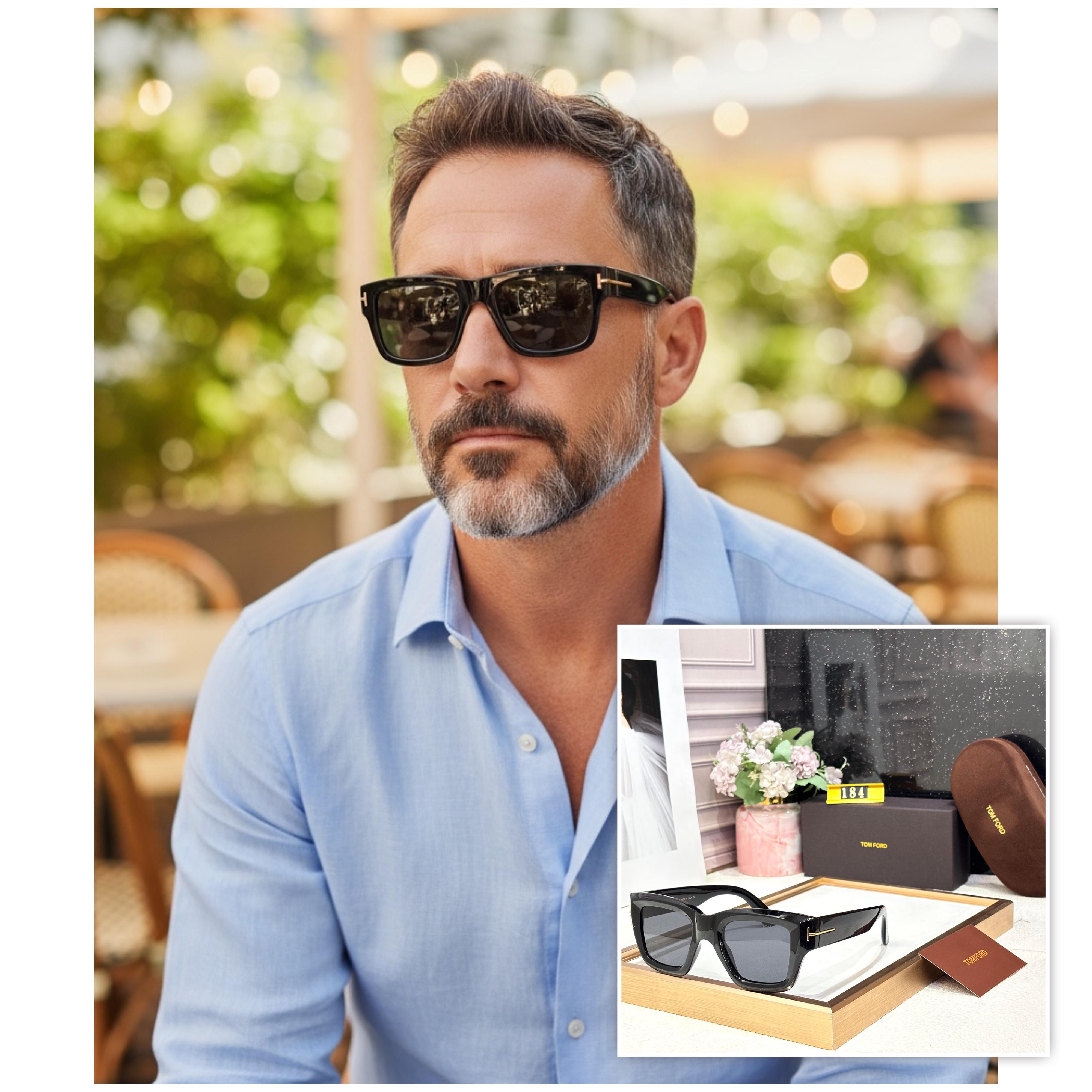 Midnight Edge UV-Protected Square Sunglasses
